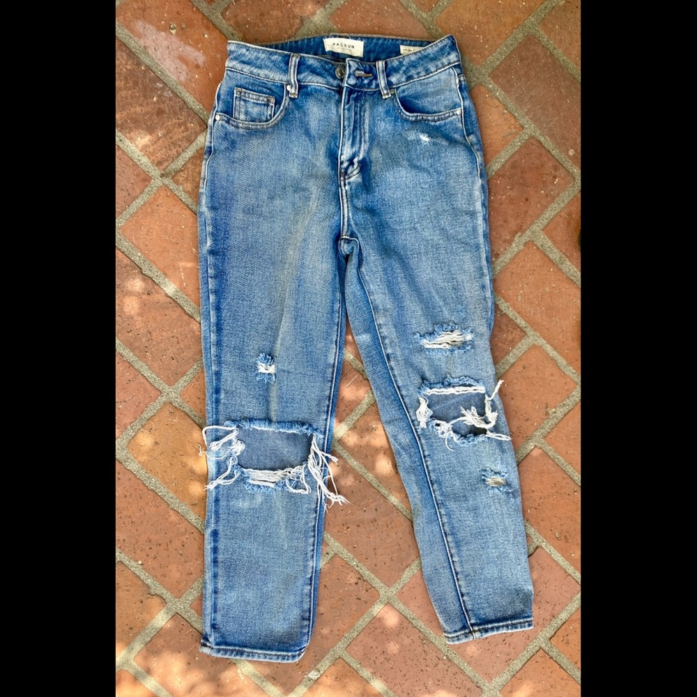 PacSun Distressed Mom Jeans